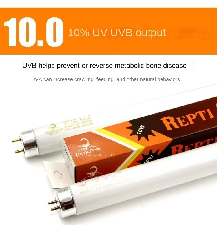 Wholesale Reptile Lamp UVB 10/15/20w UV 5.0 10.0 T8 Temperature Controller Turtle Basking Bulb Aquarium Heat Lamp Reptile Light