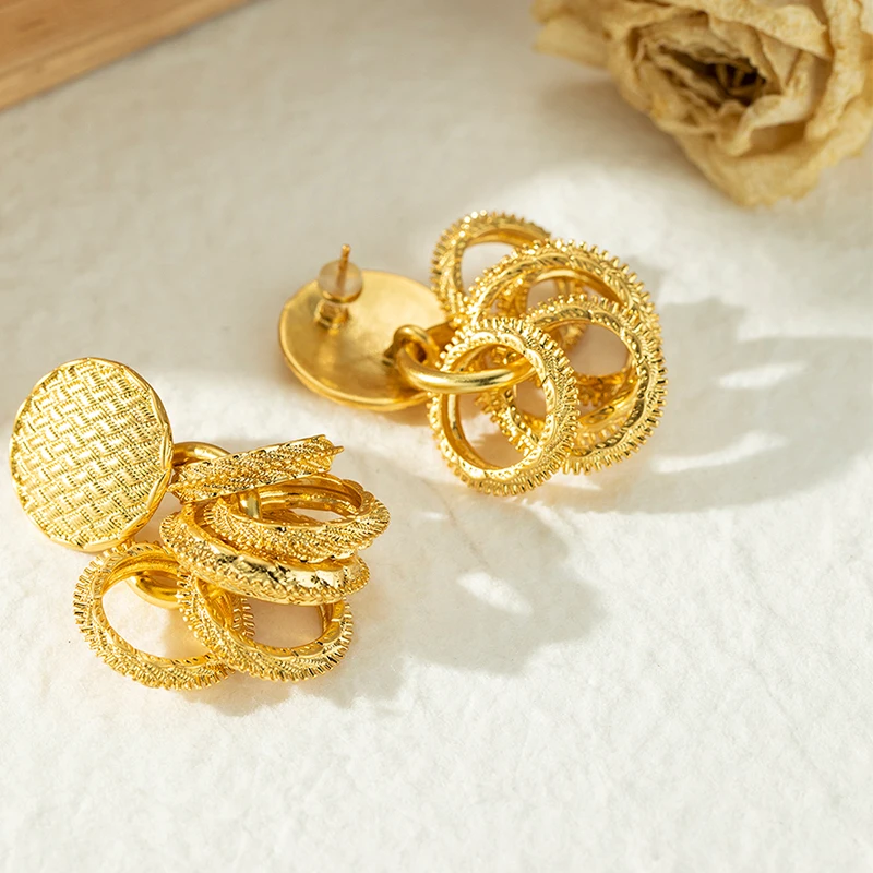 Hot Classic classic Metal Gold Drop Dangle Earrings  vintage fashion jewelry stud earrings fashion jewelry earrings