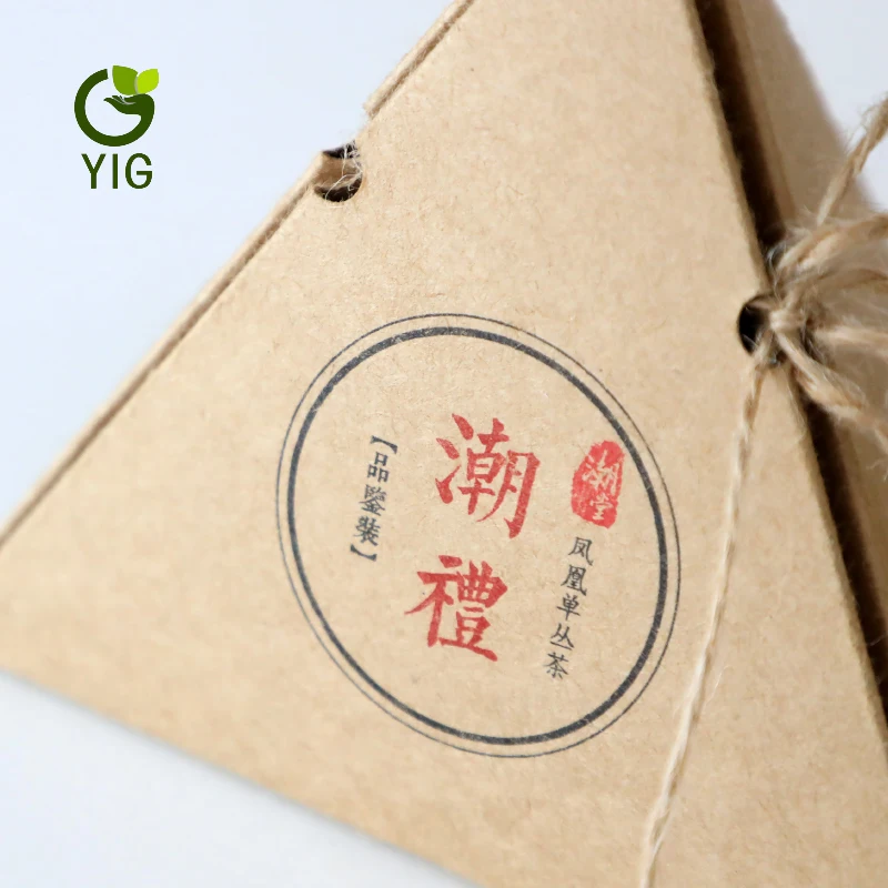 Decoration custom printed empty tea box paper cardboard tube triangle tea box