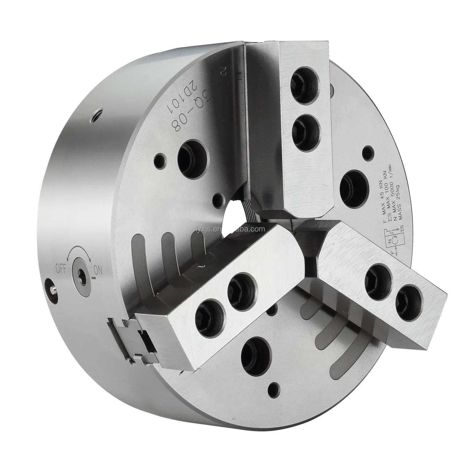 High-speed 3 Jaw Chucks Closed-center Hydraulic Power for CNC Lathe Machine Self-centering Steel and Alloy Material 1YEAR,1 Year