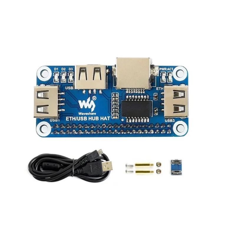 5V RJ45 Ethernet USB HUB Module HAT Expansion Board Shield Starter Kit for RPI Raspberry Pi Zero 2 W WH 2W 3B Plus 4 Model B 4B