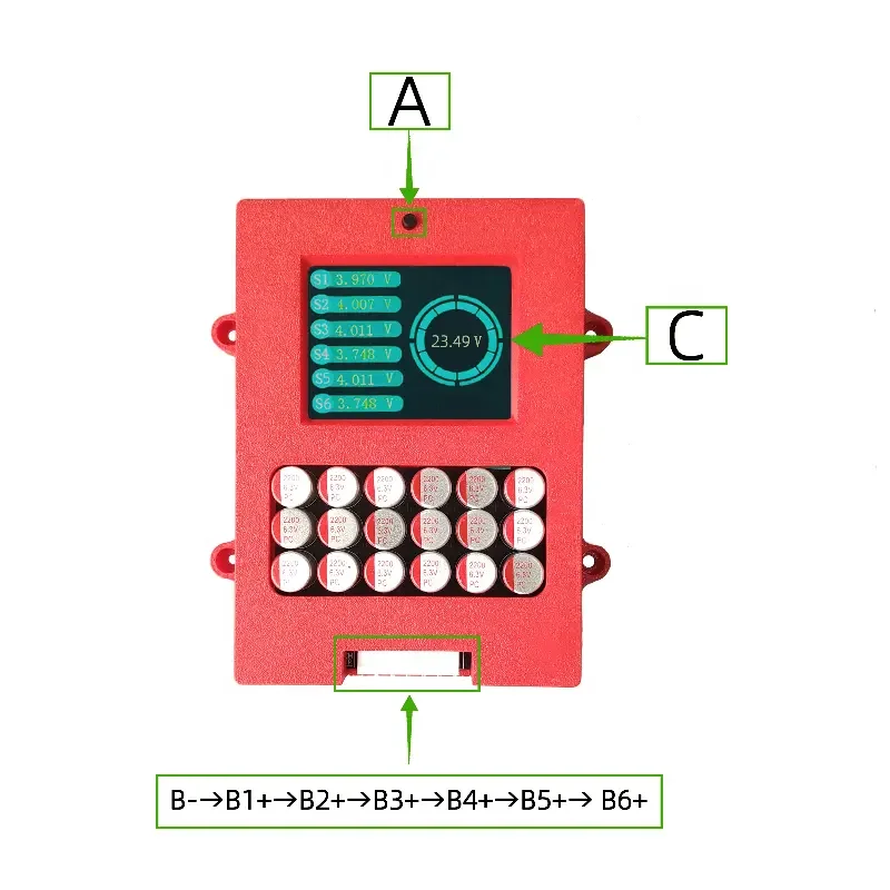 5A 5.5A Max Active Balancer LiFePO4 Lithium ion LTO Car Audio Motor Starter Battery 4S 6S Balancer Equalizer with LCD Display