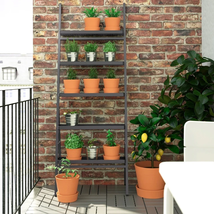 Plant Stand Indoor Outdoor 5 Tier Flower Pot Holder Multiple Plant Shelf Potted Display Corner Rack Tall Planter Shelves