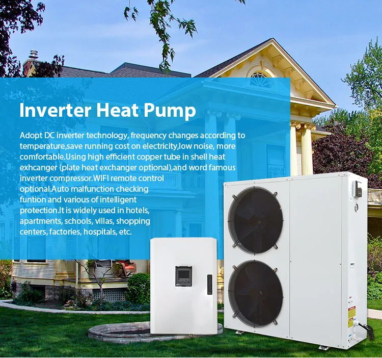 Eco-friendly R32 DC Inverter Thermal Heat Pump Split air to Water  Heatpump Heater Thermopompe for Home Floor Heating