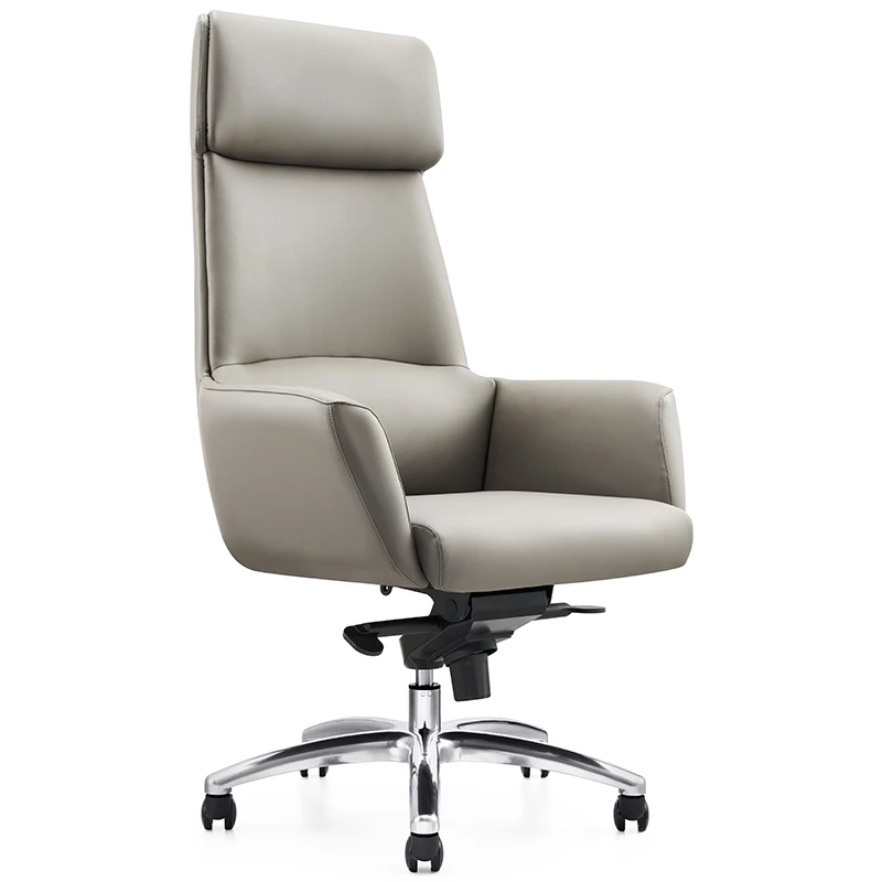 Light Grey Computer Chair High Back Home Chair for working table strong support Manager Chair for Work