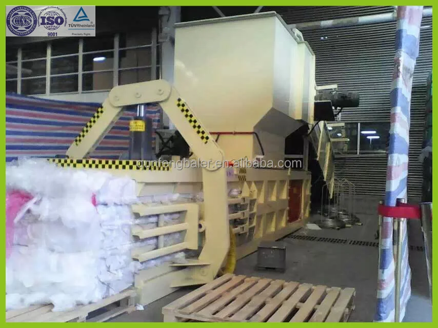 automatic hydraulic cotton bale press machine horizontal used clothing baling machine