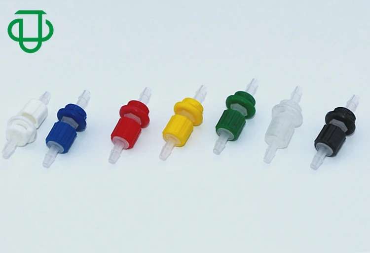 7 Colors Rotating Male Luer Lock Barbed Bulkhead Tube Fitting Medical PP Male Luer Hose Barb Pipe Connector For Panel Mounting