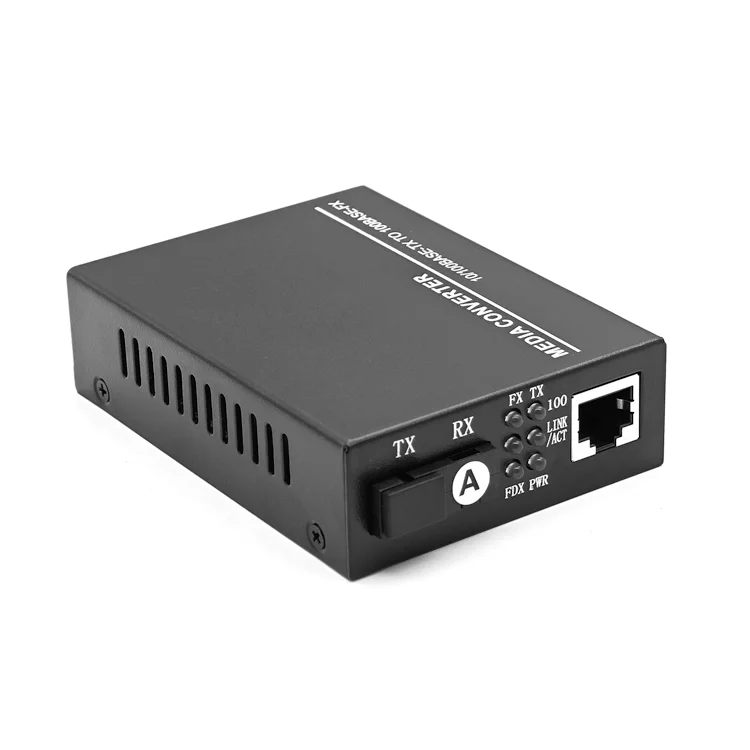 1 Port SC Optical 10/100Mbps Single Mode MM 1310/1550nm 2KM Optic Network Switch 1 Pair AB Single Fiber Media converter
