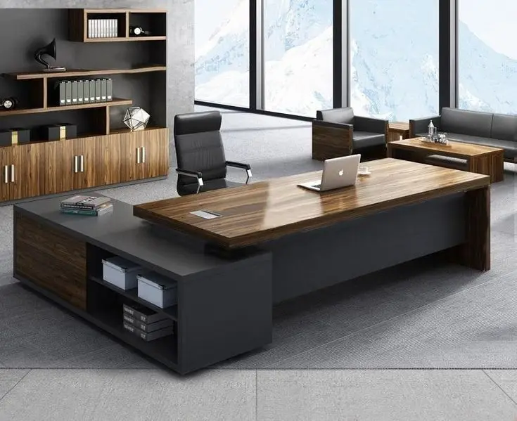 modern office furniture wooden office table price L shaped office desk executive
