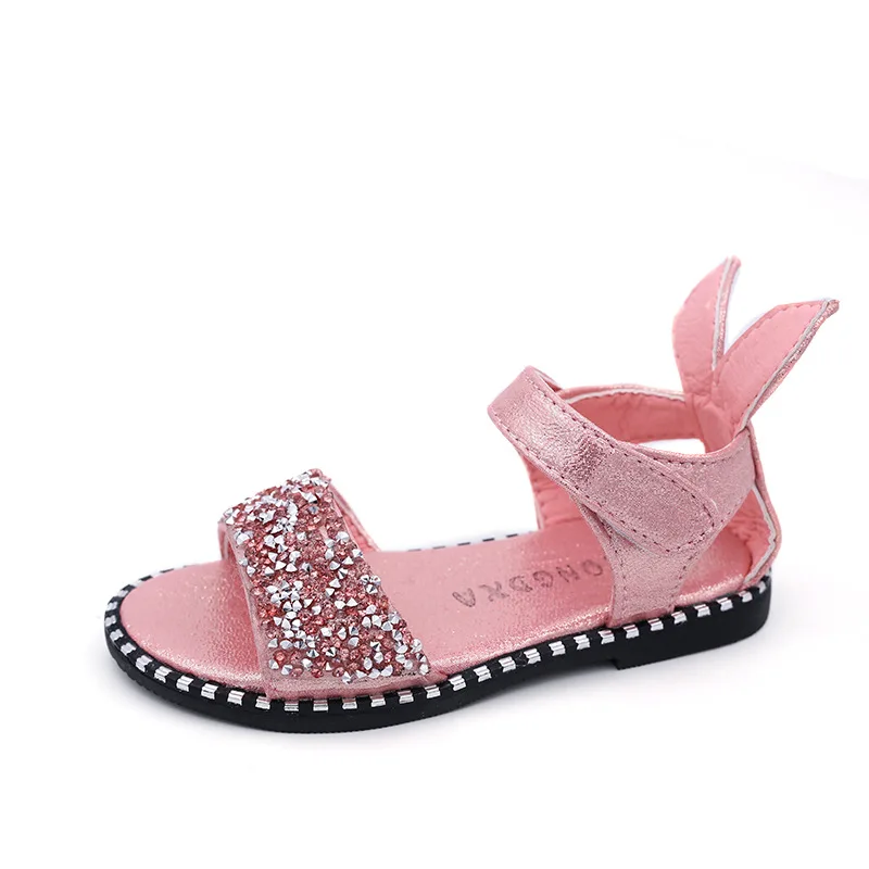 High quality bling-bling children sandals girl dress shoes wholesale anti-slip