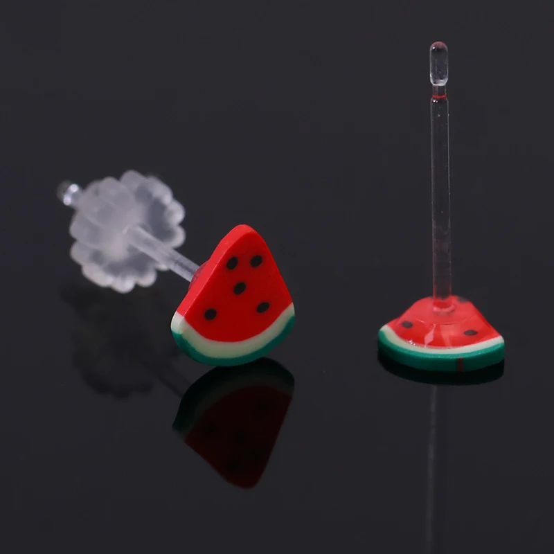 New resin stud ear variety fruit earrings small cute ins wind student earrings accessories contains daisy ear plugs