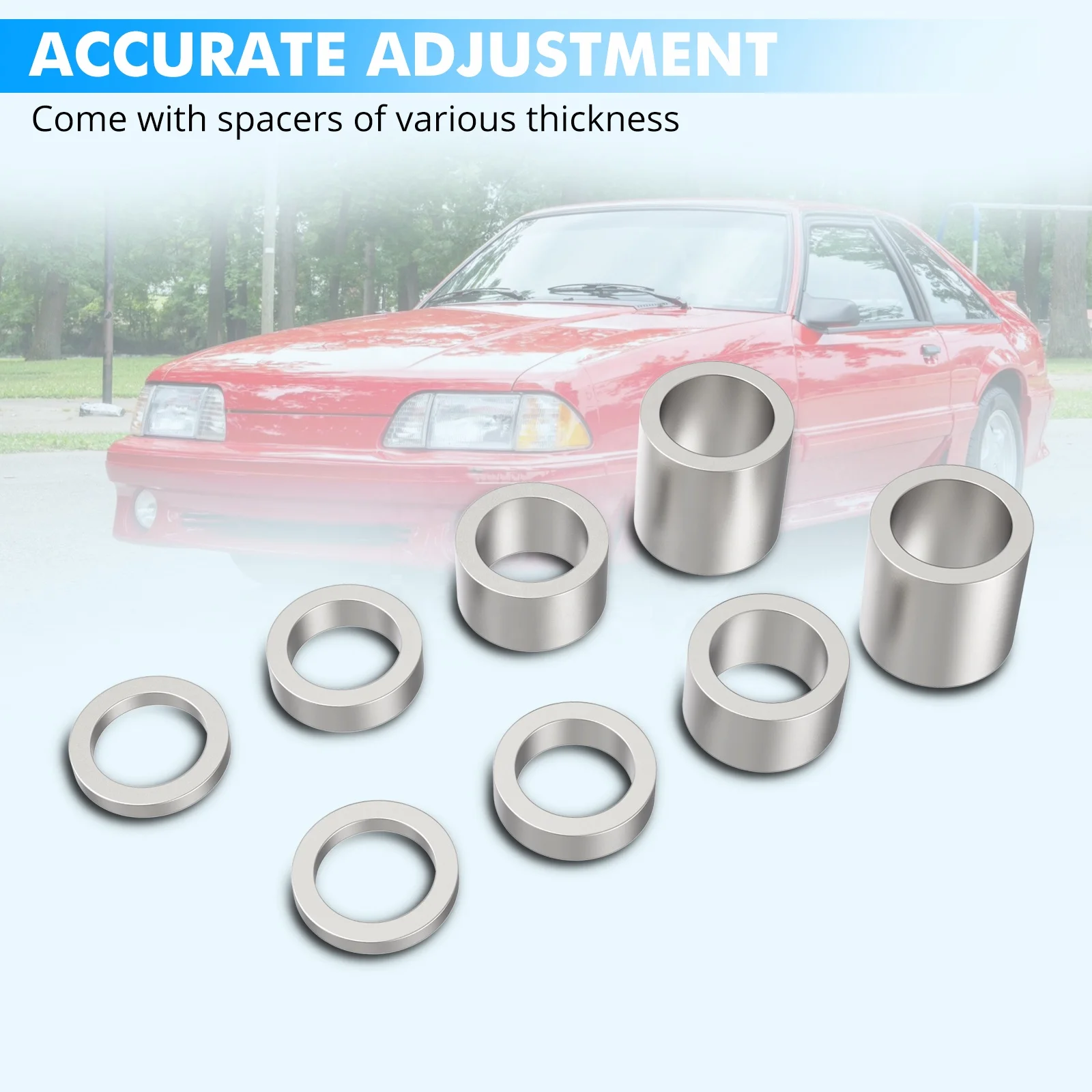 NiceCNC Adjustable Outer Tie-Rod Ends Maximum Bump Steer Kit For Ford Mustang 1979 1980-1991 1992 1993 #9121064703