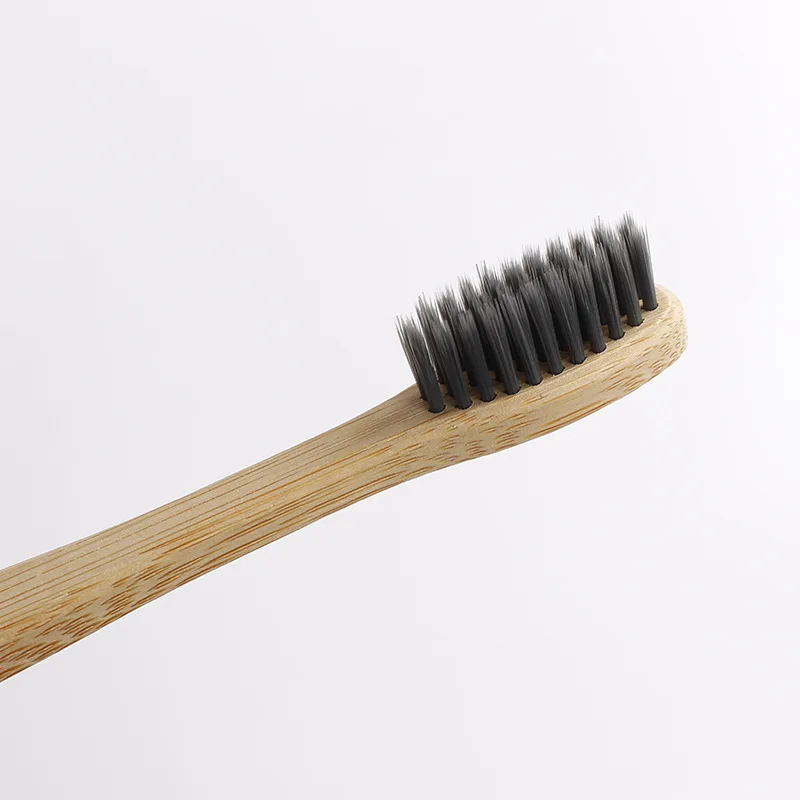 Factory Eco-Friendly Travel portable natural bamboo toothbrush 100% Biodegradable Bamboo Bristle Toothbrush Carbon
