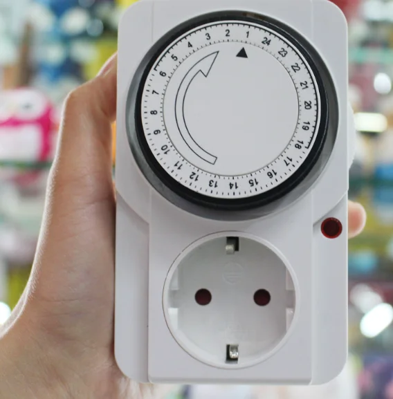 220-240V EU Type 24 hours Time Control Switch Mechanical Time Switches Plug Socket