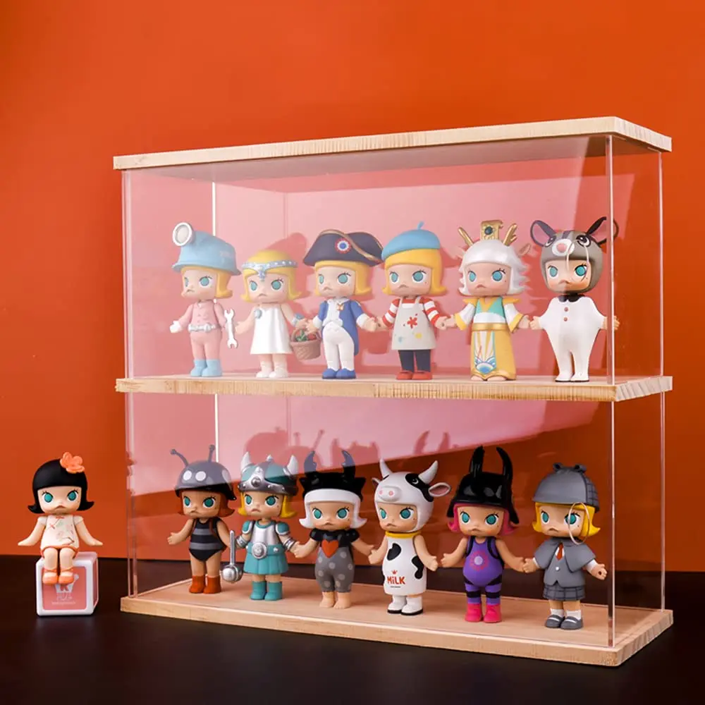 Factory Wholesales  Display Rack Transparent Handicraft  Acrylic Display Storage Showcase