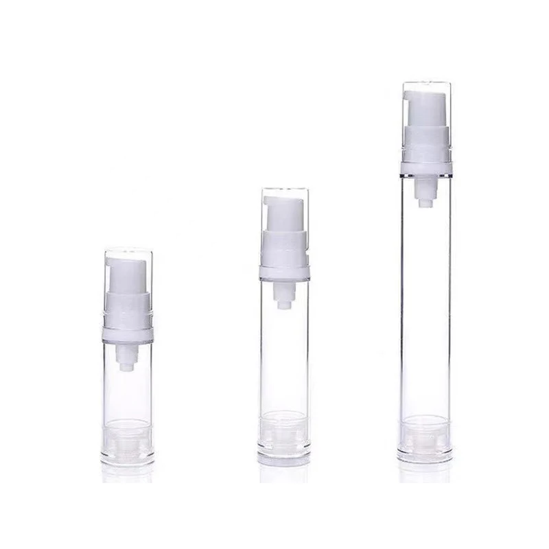 Mini AS Airless Pump Bottle 5ml 10ml 15ml Lotion Pump and Spray Pump Available To Match For Cream Perfume Plastic Packaging