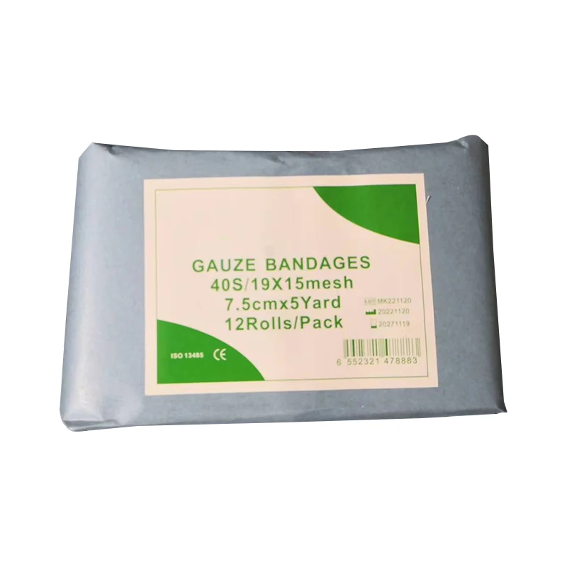 Factory direct wholesale strong stable sterile hemostatic gauze bandage medical plaster gauze bandages roll