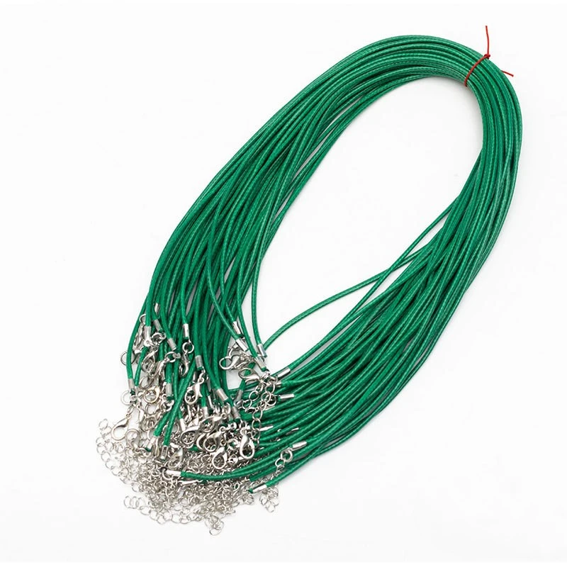 2mm Black Leather Rope Chain Wax Line Leather Cord Jewelry Accessories make Gemstone Pendant Necklace Used for DIY necklaces