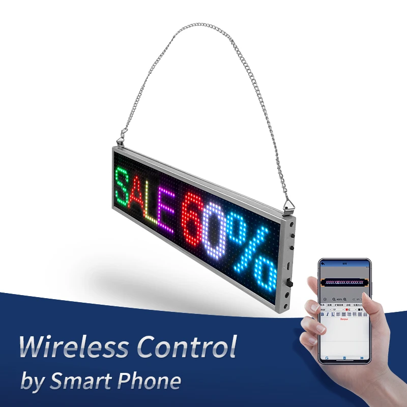 Illuminated LED Signs For Business Scrolling Message Board For Party Club Programmable Glowing Banner Display LED Signboard