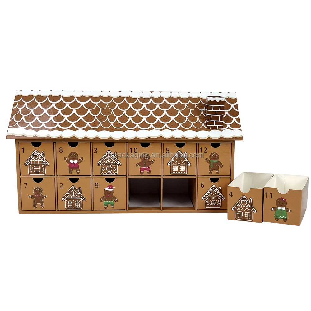 Kids 12 Days Advent Calendar Box Empty Christmas Advent Calendar Custom Cheap China Wholesale Advent Calendar Box