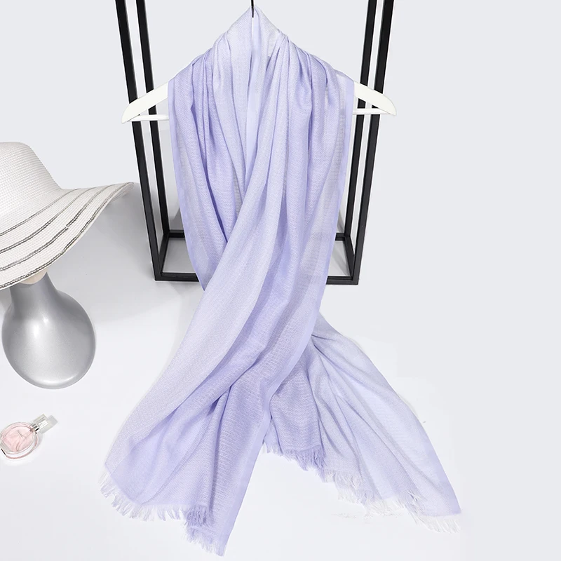 2022 New Fashion Spring/Summer Women Jacquard Scarf Shawls Female Long Wraps Plaid Poly      ester Scarf For Women