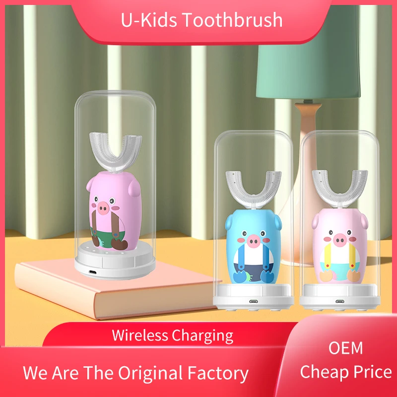 Китайская OEM электрическая мультяшная интересная зубная щетка для детей, умная зубная щетка для детей