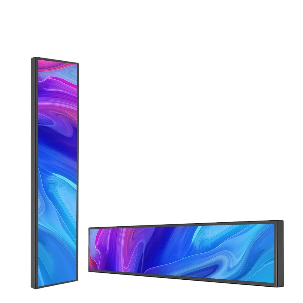 HD 16.4-75 inch shelf edge Stretched bar Digital Signage advertising Display LCD Screen