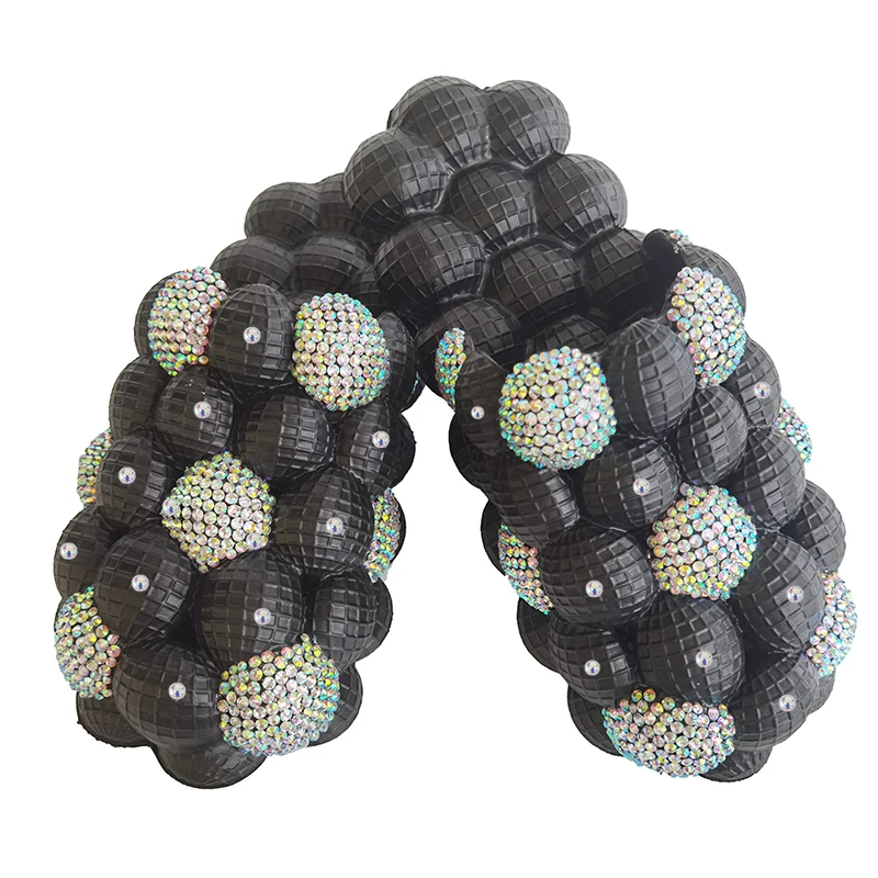 TikTok Hot Pink Custom Color Bubble Slippers New Bling Rhinestone Bubble Slides with Charms