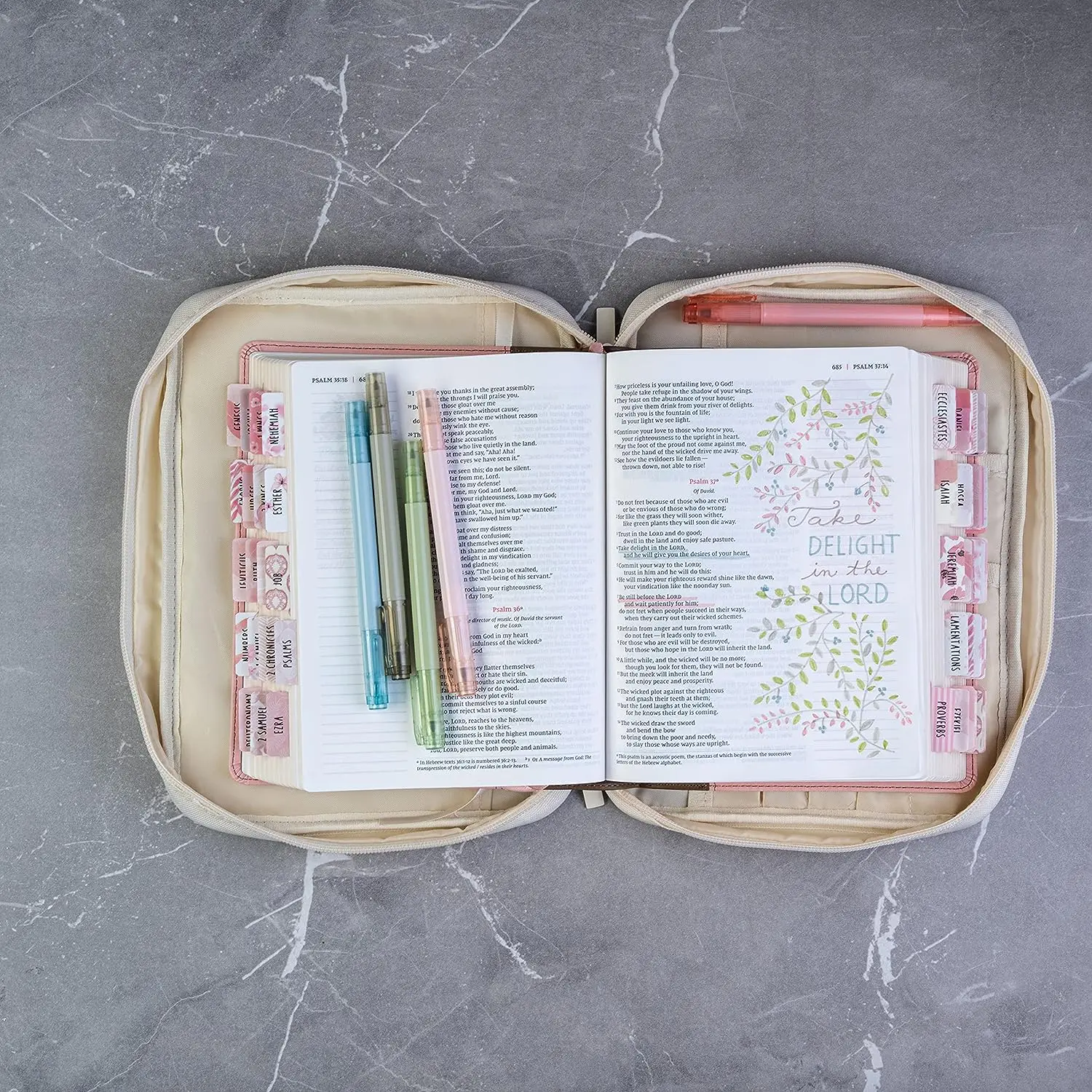 Bible Bag Custom Bible Book Cover Portable Waterproof  Zippered Bible Carrying Case for Women  Girls  Kids