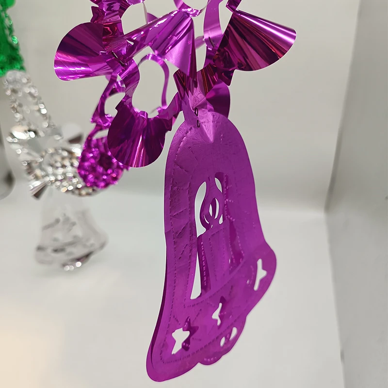 Shiny Party Wall Decorations Foil Fringe Garland Bell Hanging Tinsel Garland Christmas Coloful Tinsel Garland