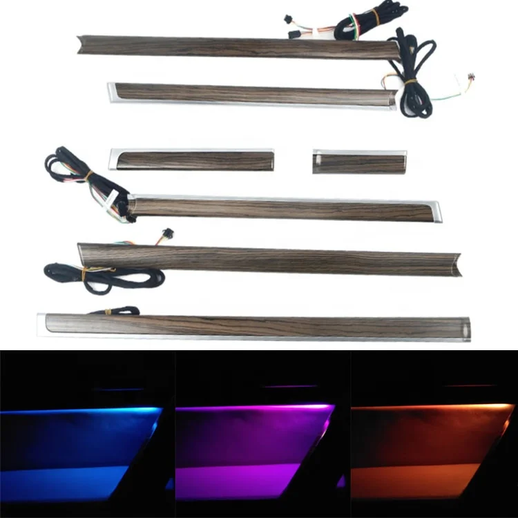 16 Colors  Car LED Atmosphere Lights Mahogany Pattern Automotive Interior Atmosphere Light for Land Cruiser