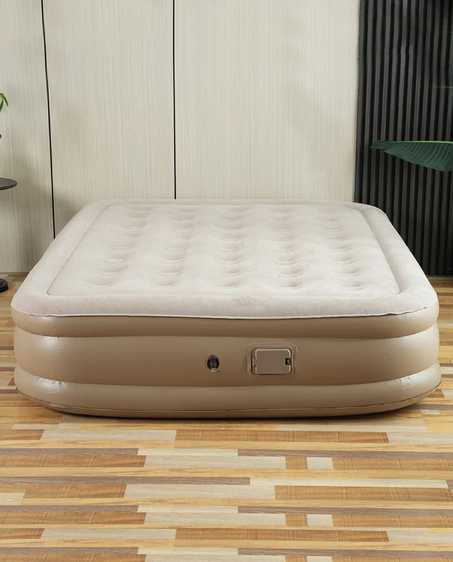 Automatic inflatable air mattress air bed with built-in lithium battery pump