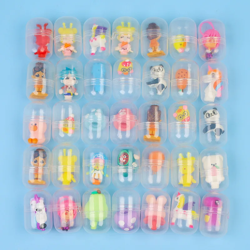 K587 2024 New Mini Doll Toys Vending Machine Gashapon Capsule Toys Fully Transparent Toys For Claw Machine