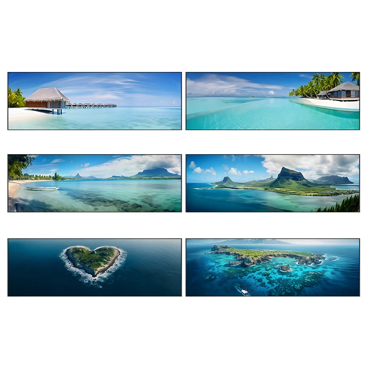 Natural Gold Beach Sunrise Sunset Landscape Canvas Paintings Posters and Prints Wall Art for Living Room Home Decor