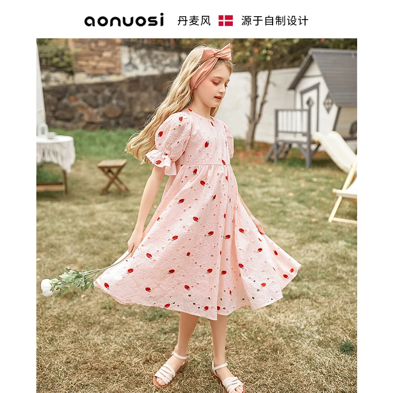 Summer 2020 hot sale wholesale and retail short-sleeved  new lotus leaf bubble sleeve kids girl dress