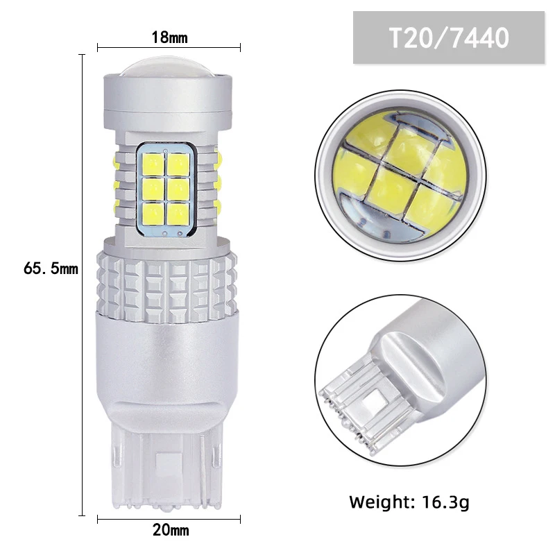 Turn Signal Lights T20 7440 7443 1157 BAY15D 1156 BAU15S BA15S Daytime Running Light Car Tail Backup Reverse Light 3030 30smd