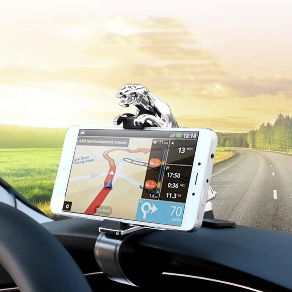 Car Phone Holder Leopard Cheetah 360 Degree GPS Navigation Dashboard Phone Holder For iPhone 8 Plus XS XR 11 Por MAX S10 Mate30