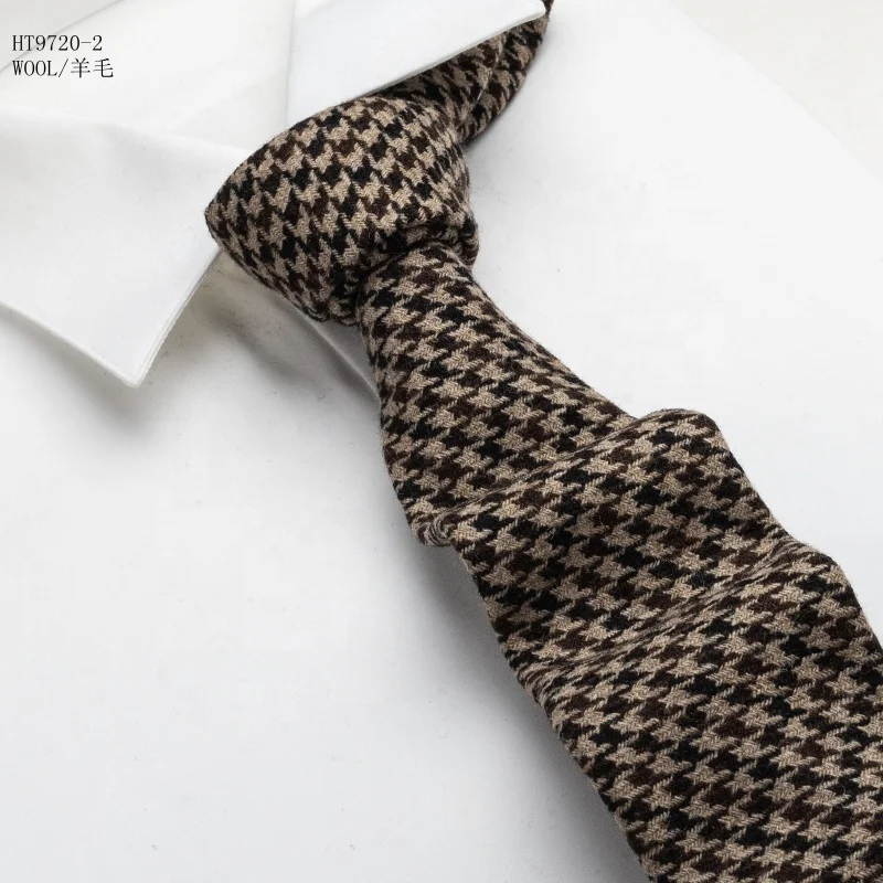 Mens Swallow Gird Business Wool Neckties Winter Warm Style Soft Wool Fabric Casual Ties