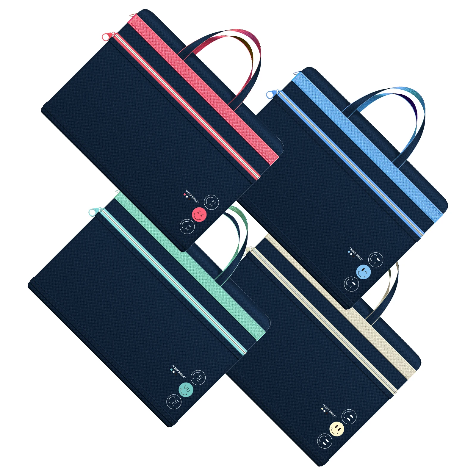 Waterproof Oxford Hand Bag Conference Business Briefcase Document Bag Zipper File Pouch Laptop Bag