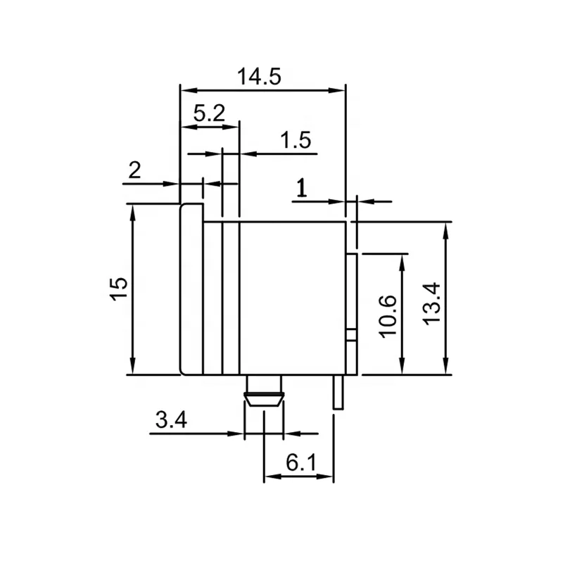 AC 250V 2.5A IEC201 C8 2 pin Socket Soldering Pins Power Connector IEC JR-201SEA(PCA)