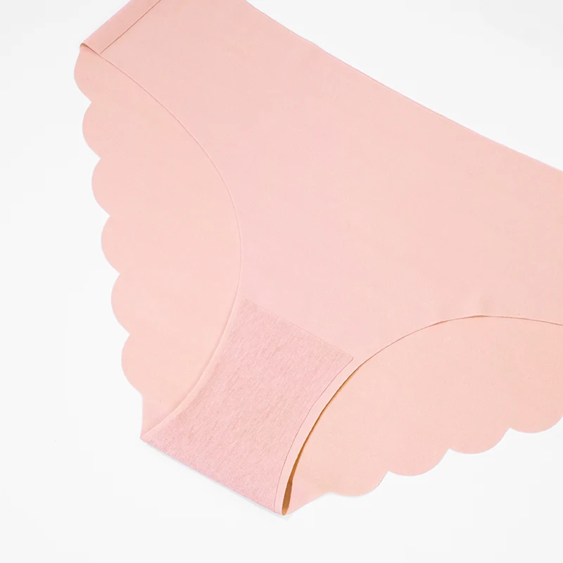 EU US Size Ladies Briefs Ice Silk Ruffles Seamless Undies Knickers Bragas Invisible Seamless Bikini Panties