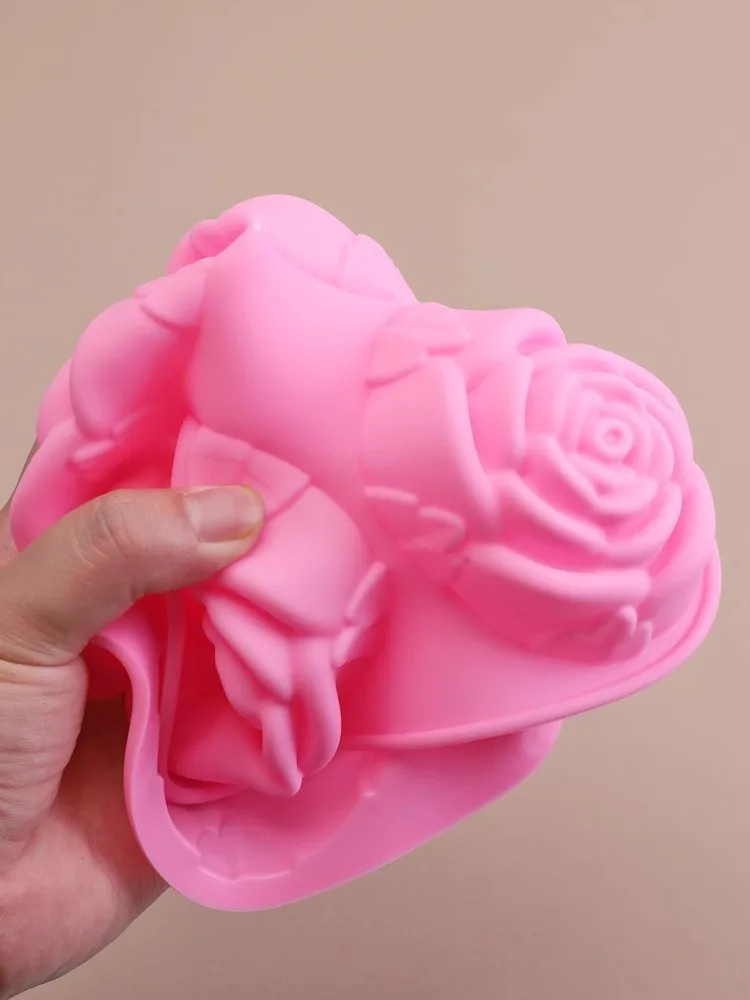 China Wholesale Rose Silicone Molds For Candles 6 Cavity Rose Shape Ice Cube Mold Maker Mold Silicone Ice Cube Tray