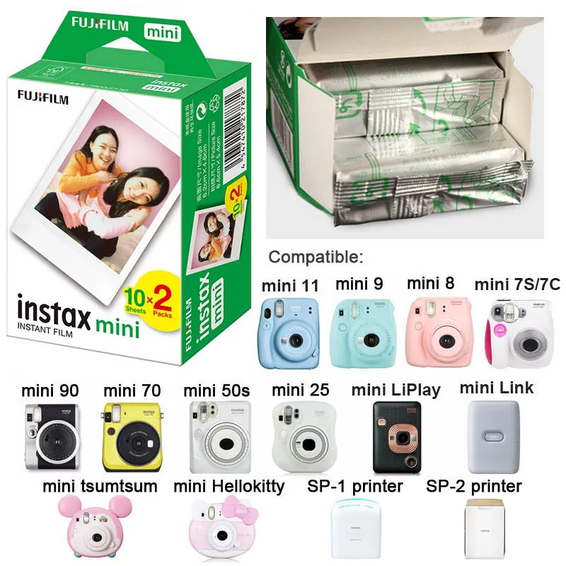 Белая пленка для Fuji Instax Мини-пленка с белыми краями край фотобумага мини 11 9 камеры одноступенного процесса 8 7s 40 90 liplay ссылка SP-2 мгновенный фотоаппарат Polaroid papel де