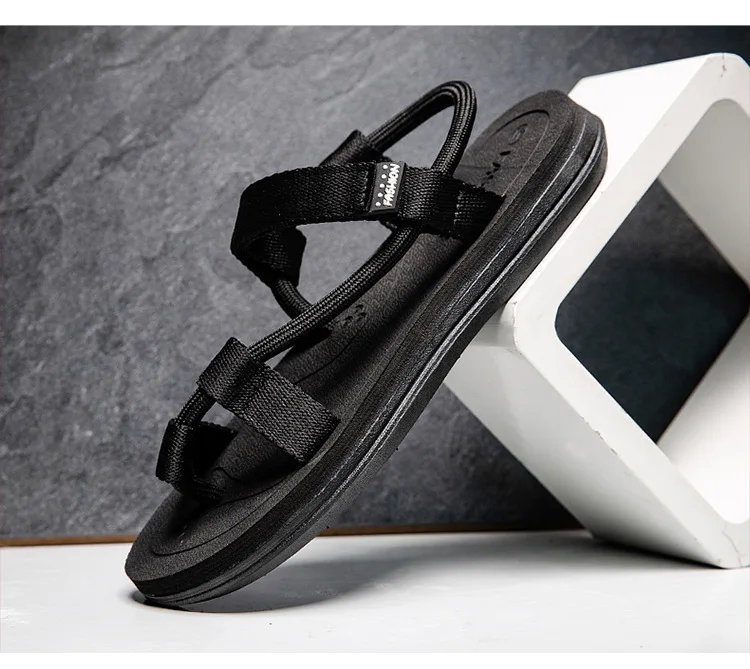 Outdoor Mens Slides Sandals Comfort Adjustable Slippers with Arch Support for Beach Open Toe Sport Athletic Sandals