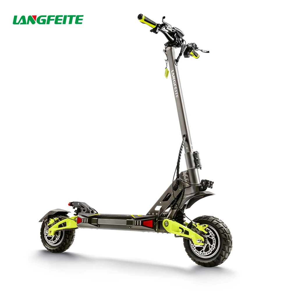 Langfeite C5 Electric Scooter 2200w 60v 25ah Tft Sine Wave Dual Motor Skateboard Powerful Adult Foldable