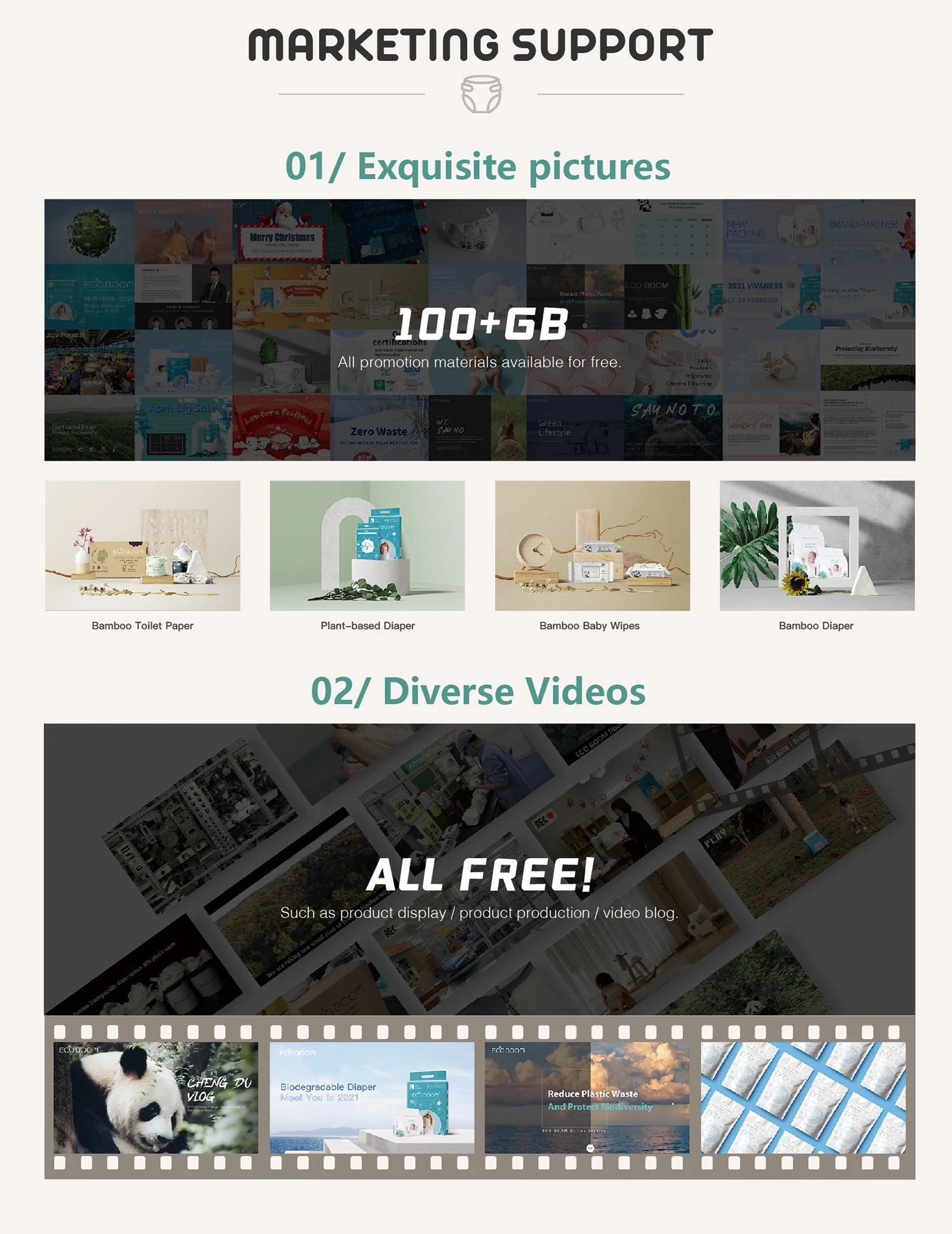 OEM ODM Ecological Bamboo Biodegradable Disposable Infant Baby Diapers Nappy Of Customized Design Wholesale