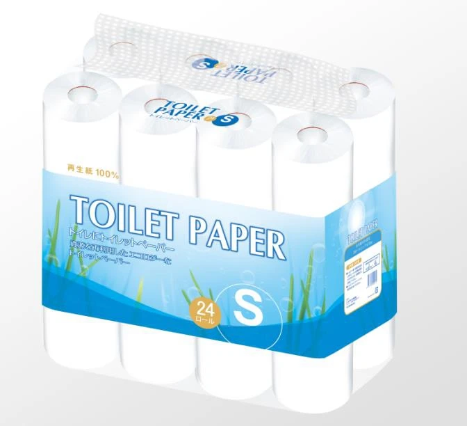 Wholesale Custom Logo 1Ply Soft White Eco-friendly Toilet Paper Tissue Roll Bathroom