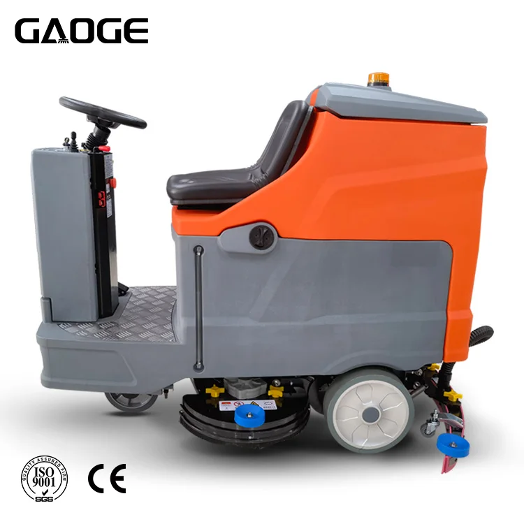 Gaoge A32 Electric Ride-On Floor Scrubber High Performance Medium Double Brushes Extra Wide Squeegee Hotel Shopping Cleaning