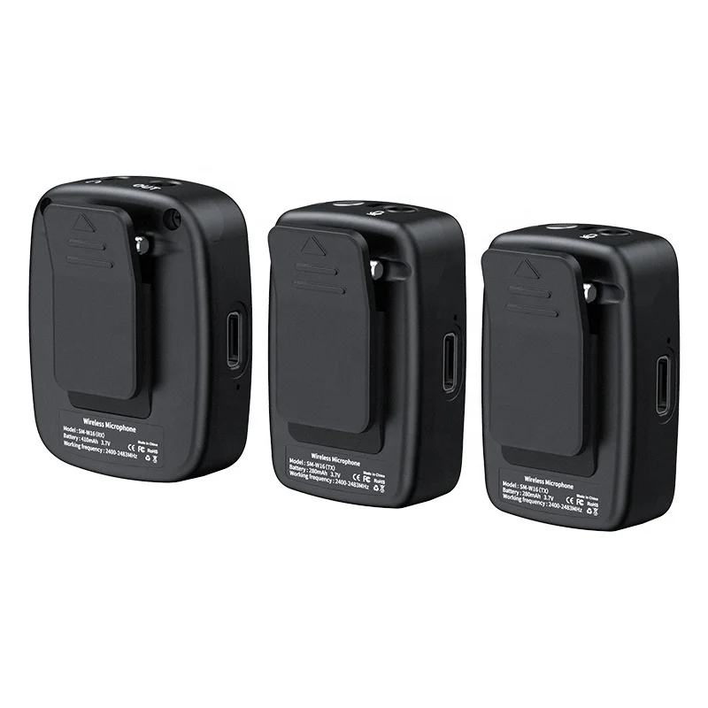 Camera 2.4G Wireless Lapel Lavalier Mic Recorder Interview Shot Gun Mic Microphone With Speech 5G For Laptop DSLR Tablet