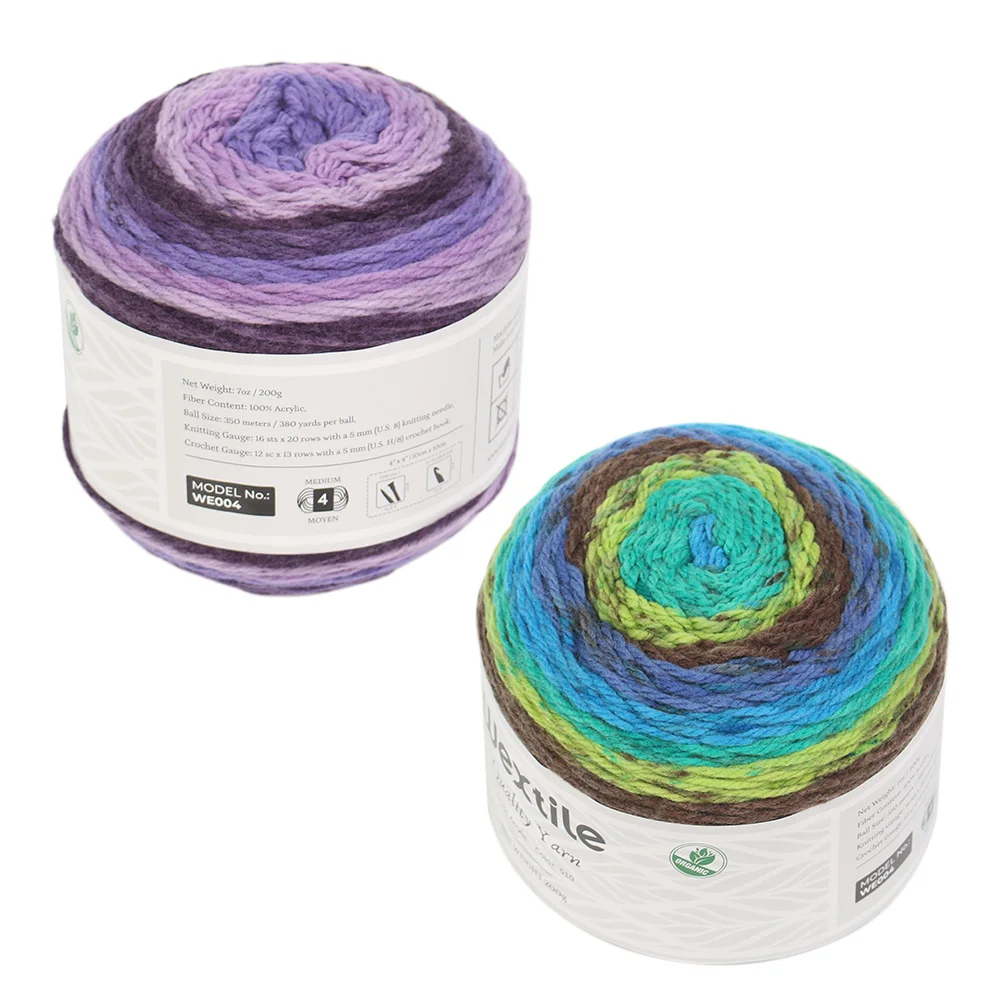 Cotton Wool Blended Dyed Yarn Cake Yarn Fancy Hand Knitting Yarn Free Shipping